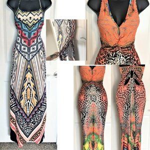 2 PACK! Tropical maxi dresses